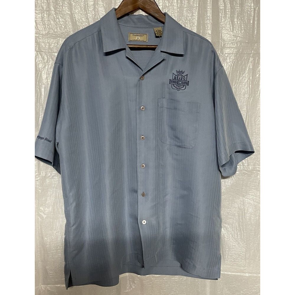 Dunbrooke Men's Light Blue‎ Short Sleeve Button Up Shirt L